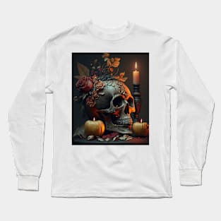 Skeleton head candle Long Sleeve T-Shirt